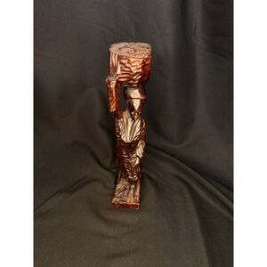 Hand Carved African Woman Figure Wood Sculpture